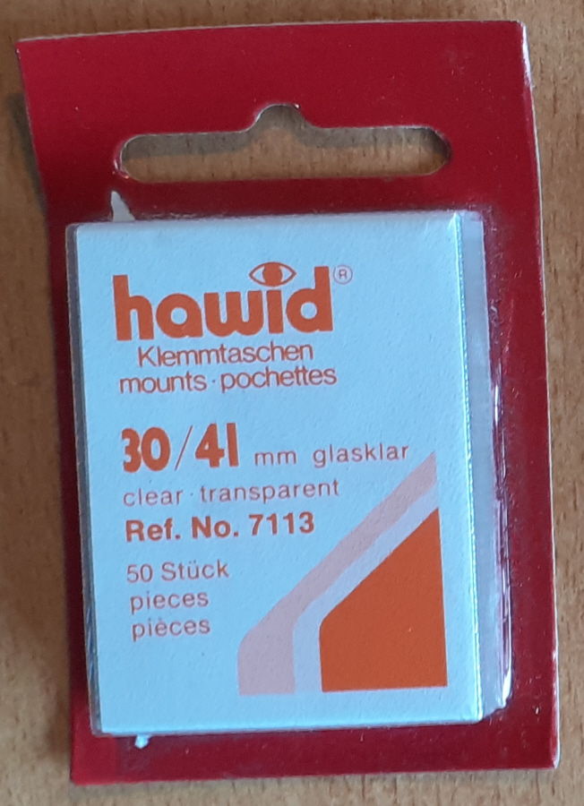 (image for) Hawid Stamp Mounts - Clear 30mm x 41mm